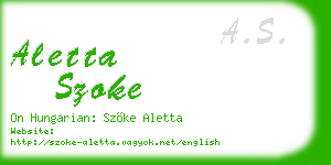 aletta szoke business card