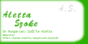 aletta szoke business card